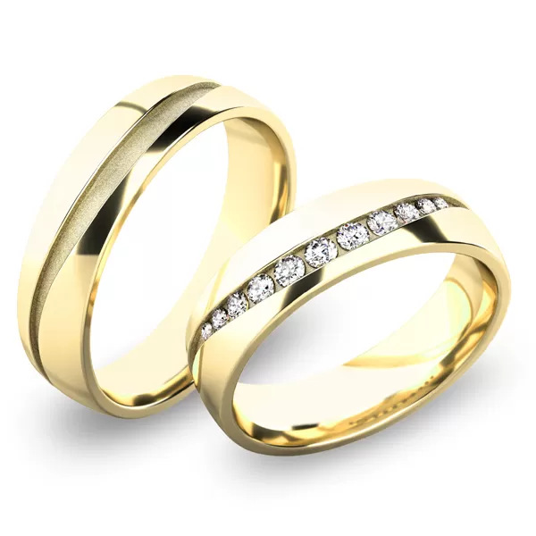 Snubné prstene - biele zlato SP-61057