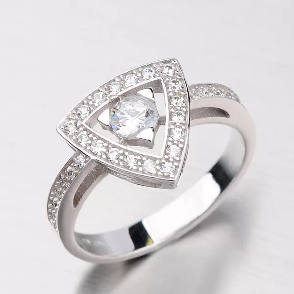 Krásny prsteň so zirkónmi DZ1970B