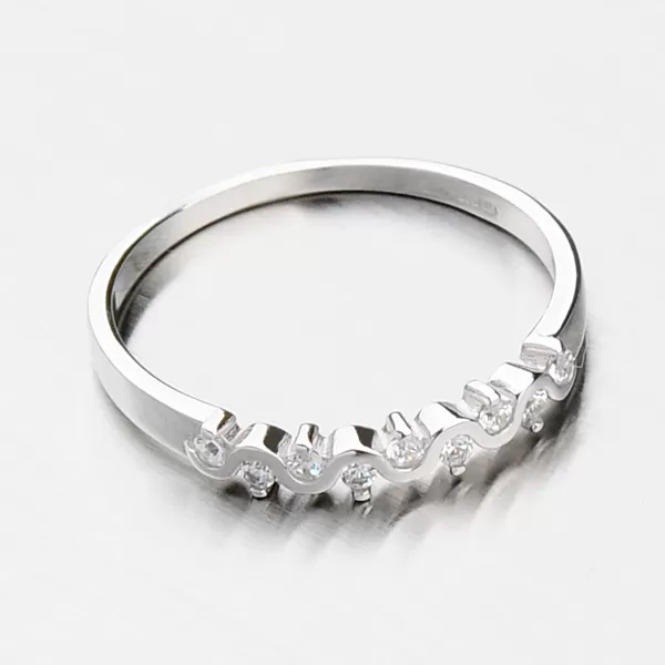 Krásny prsteň so zirkónmi DZ2086B