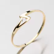 Zlatý prsteň so zirkónom DZ1138zl