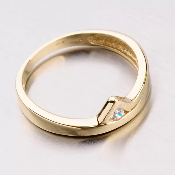 Prsteň zo žltého zlata DZ1565ZL