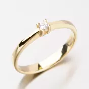 Prsteň zo zlata so zirkónom DZ1904ZL