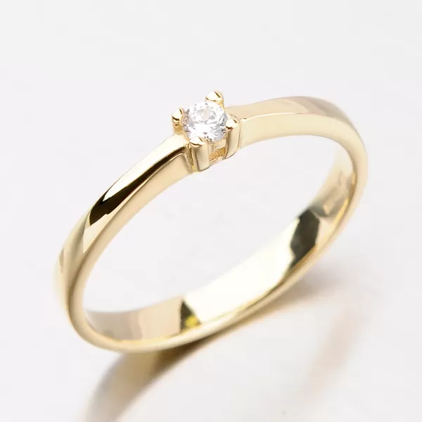 Prsteň zo zlata so zirkónom DZ1904ZL