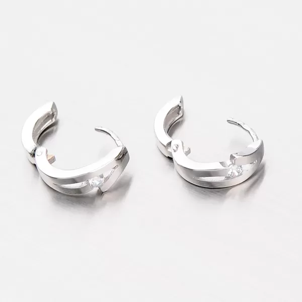 Zlaté kruhy so zirkónom DZ2026B