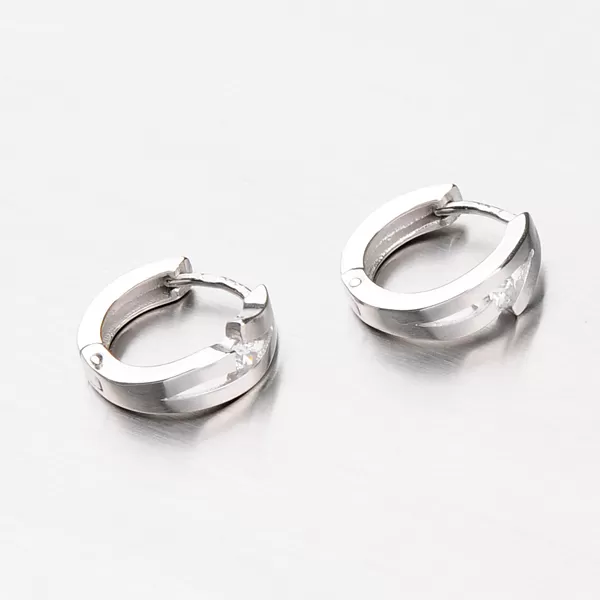 Zlaté kruhy so zirkónom DZ2026B