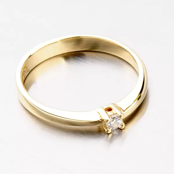 Prsteň zo zlata so zirkónom DZ1904ZL