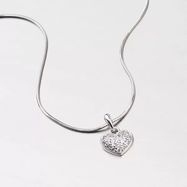 Zlaté srdce so zirkónmi DZ2409B