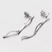 Zlaté náušnice so zirkónmi DZ2020B