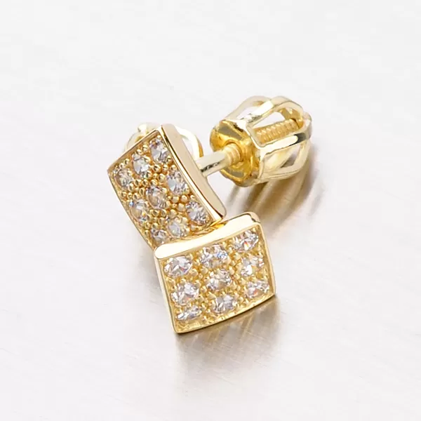 Náušnice žltého zlata so zirkónmi DZ2096-Zl-Zir