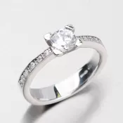 Dámsky prsteň zo zlata so zirkónmi DZ1961B