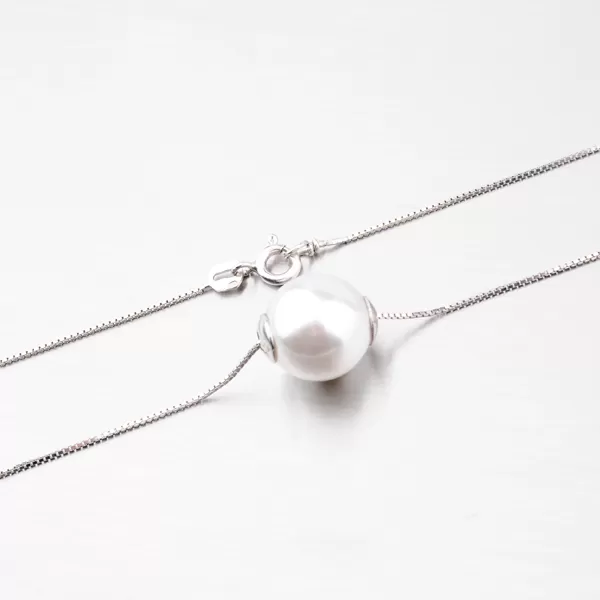 Strieborný náhrdelník s guličkou N1300209-0851-SLX