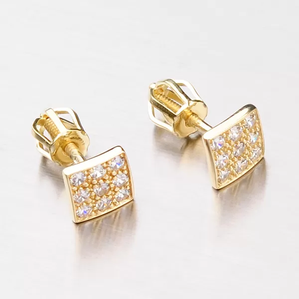 Náušnice žltého zlata so zirkónmi DZ2096-Zl-Zir