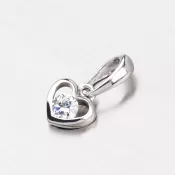 Zlatý prívesok - srdiečko so zirkónom DZ1943B