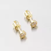 Kôstky zo žltého zlata so zirkónom DZ1989A-ZL