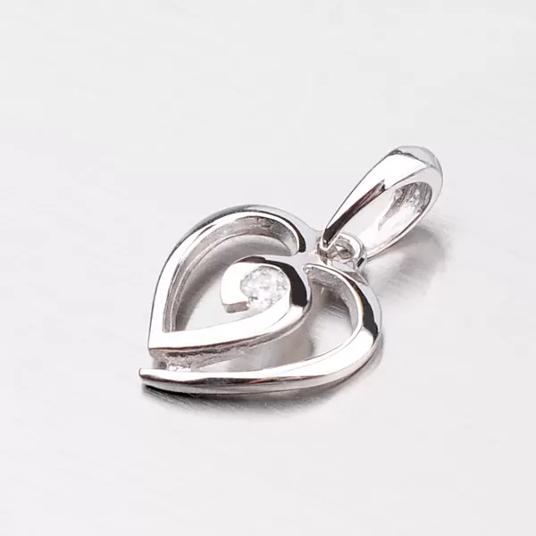 Zlatý prívesok - srdce DZ1609B