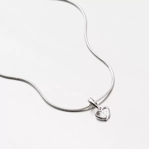 Zlatý prívesok - srdiečko so zirkónom DZ1943B