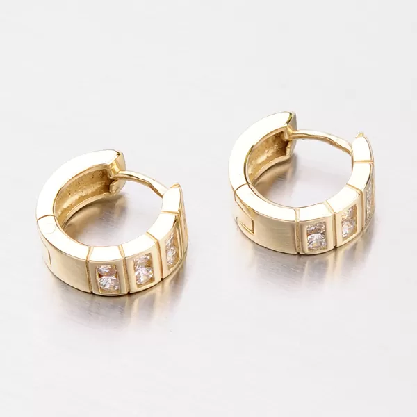 Zlaté náušnice so zirkónmi DZ2068ZL