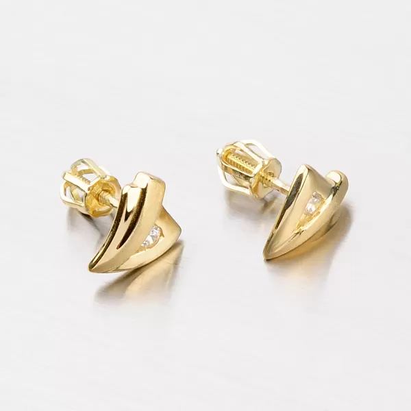 Náušnice zo zlata so zirkónmi DZ1865ZL