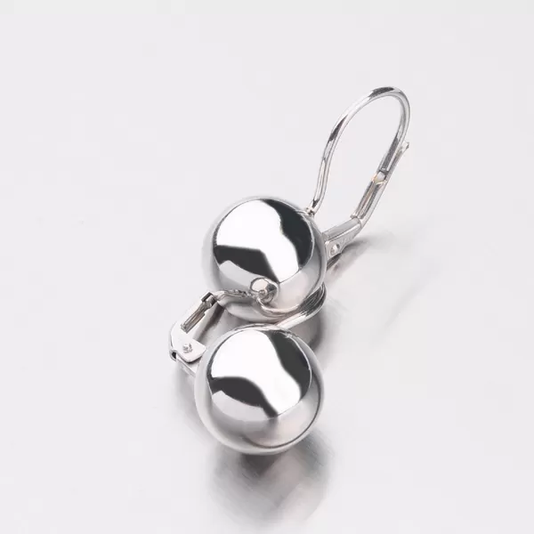 Strieborné náušnice s loptou 12 mm E2300626-2578-SLX