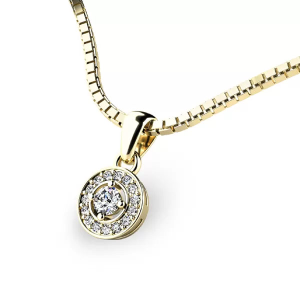 Briliantový prívesok zo žltého zlata 10922-ZL-DIA