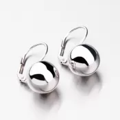 Strieborné náušnice s loptou 12 mm E2300626-2578-SLX