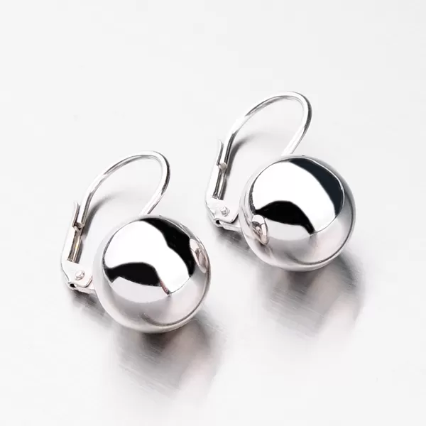 Strieborné náušnice s loptou 12 mm E2300626-2578-SLX