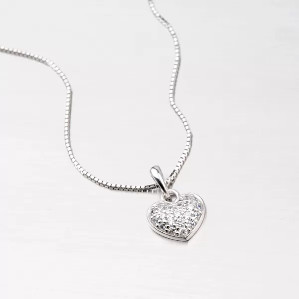 Zlaté srdce so zirkónmi DZ2409B