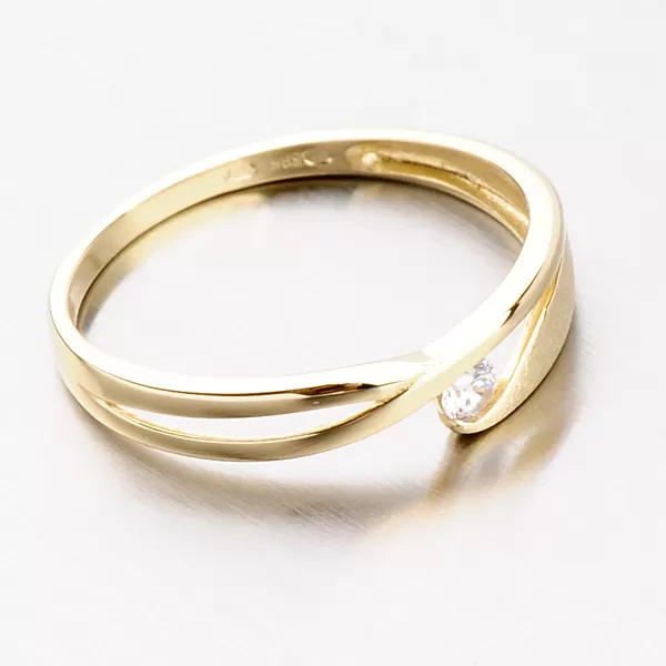 Prsteň žltého zlata DZ1721ZL