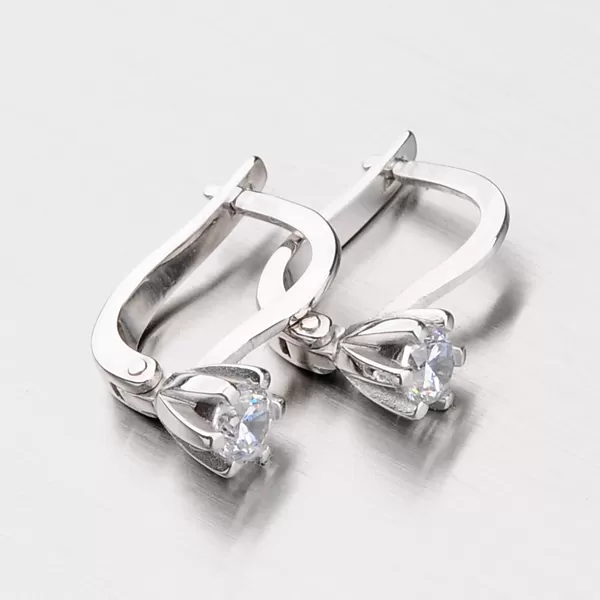 Náušnice zo zlata so zirkónmi DZ1963B