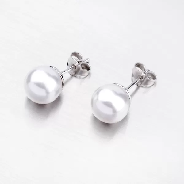 Perlové náušnice zo striebra E2200448-1132-SLX