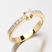 Zlatý prsteň so zirkónmi DZ1917ZL