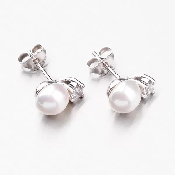 Náušnice kôstky s perlou ORCZ6009