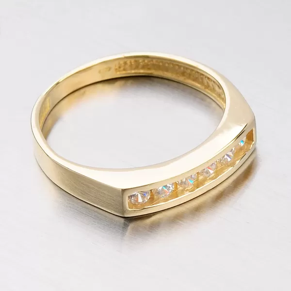 Zlatý prsteň so zirkónmi DZ1863ZL