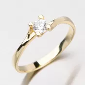 Zlatý prsteň so zirkónmi DZ1855ZL