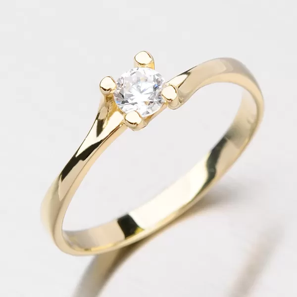 Zlatý prsteň so zirkónmi DZ1855ZL