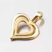 Zlaté srdiečko s lesklým a matným povrchom DZ1601
