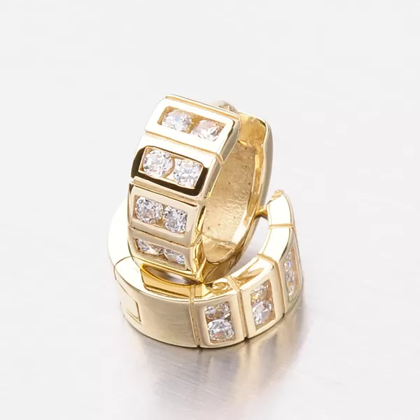 Zlaté náušnice so zirkónmi DZ2068ZL