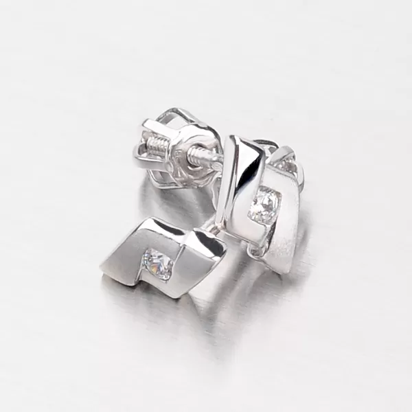 Zlaté náušnice so zirkónom DZ1797B