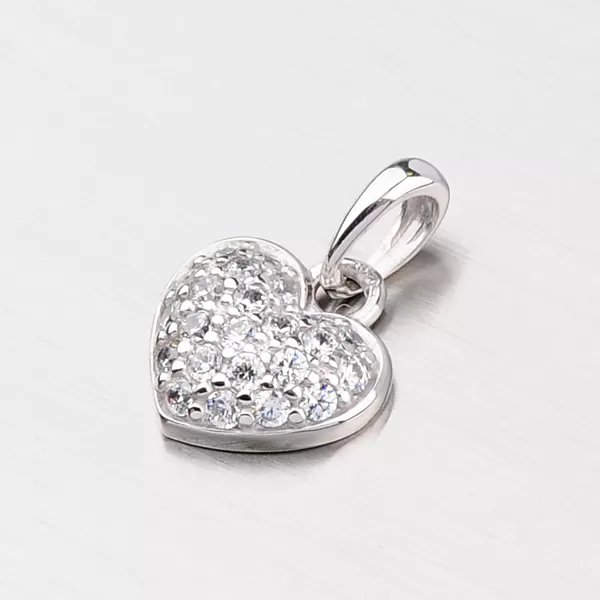 Zlaté srdce so zirkónmi DZ2409B