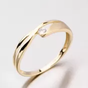 Prsteň žltého zlata DZ1721ZL