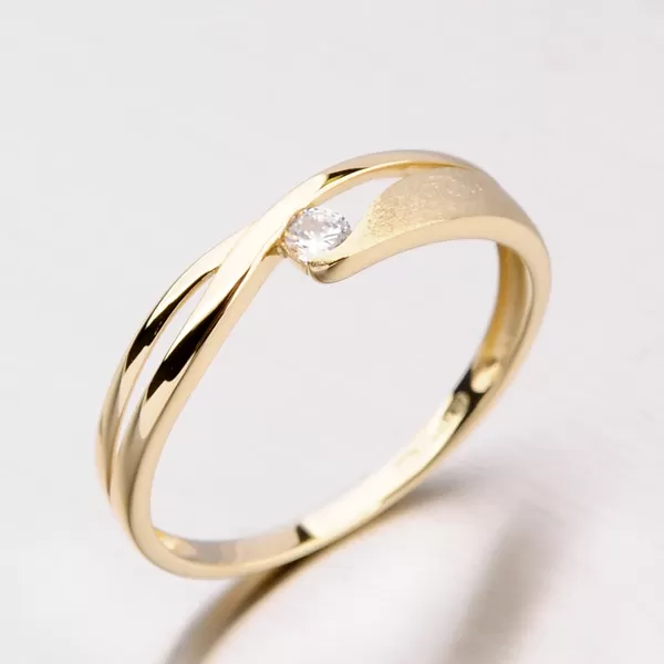 Prsteň žltého zlata DZ1721ZL