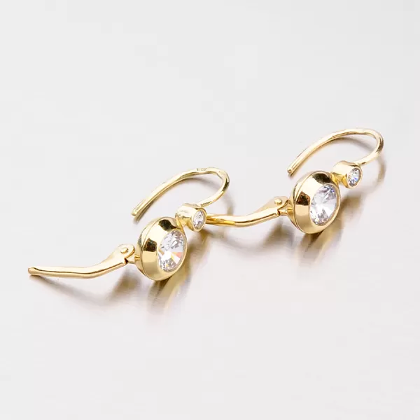 Zlaté náušnice so zirkónom 683P-120076