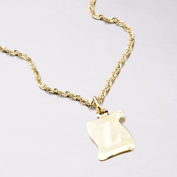 Zlatý pergamen s písmenkom L 43-2065-L