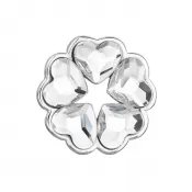 Strieborný prívesok s kryštálmi Swarovski biele srdce 34234.1