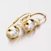 Zlaté náušnice so zirkónom 683P-120076