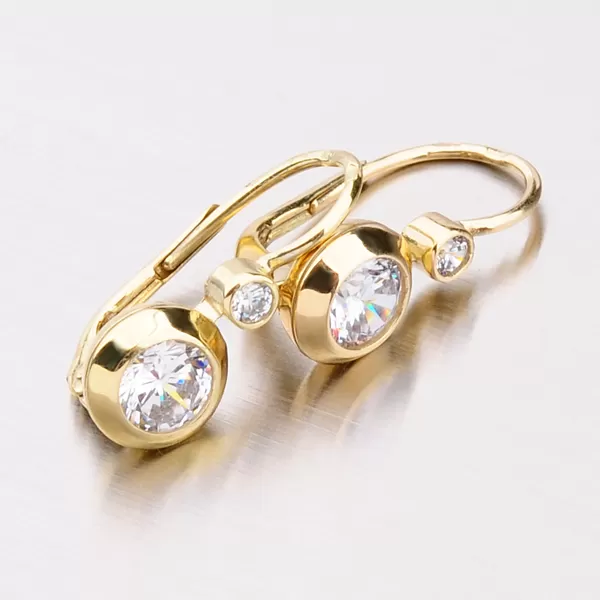 Zlaté náušnice so zirkónom 683P-120076