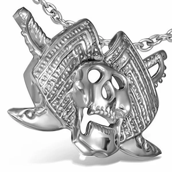 Oceľový prívesok - lebka GHPV550