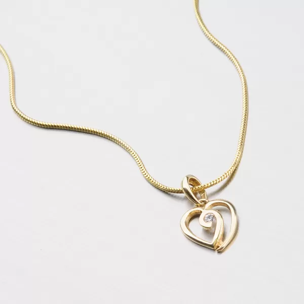 Zlatý prívesok so zirkónom DZ1609ZL