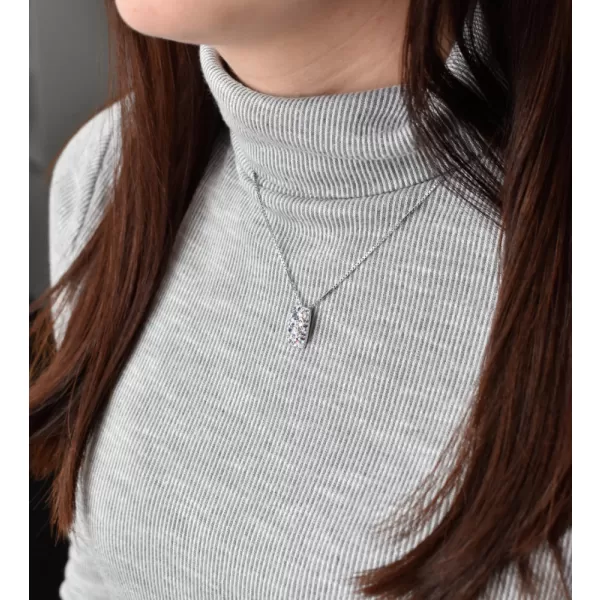 Strieborný prívesok s kryštálmi Swarovski fialový obdĺžnik 34194.3