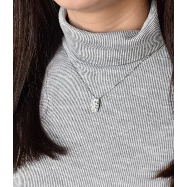 Strieborný prívesok s kryštálmi Swarovski modrý obdĺžnik 34194.3 light sapphire